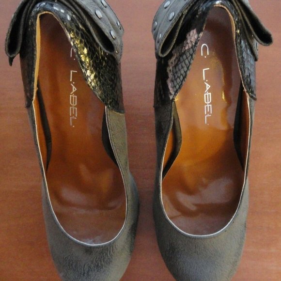 New With Box C Label Vex-12 black Platform Heel Pumps 8M - Picture 2 of 11
